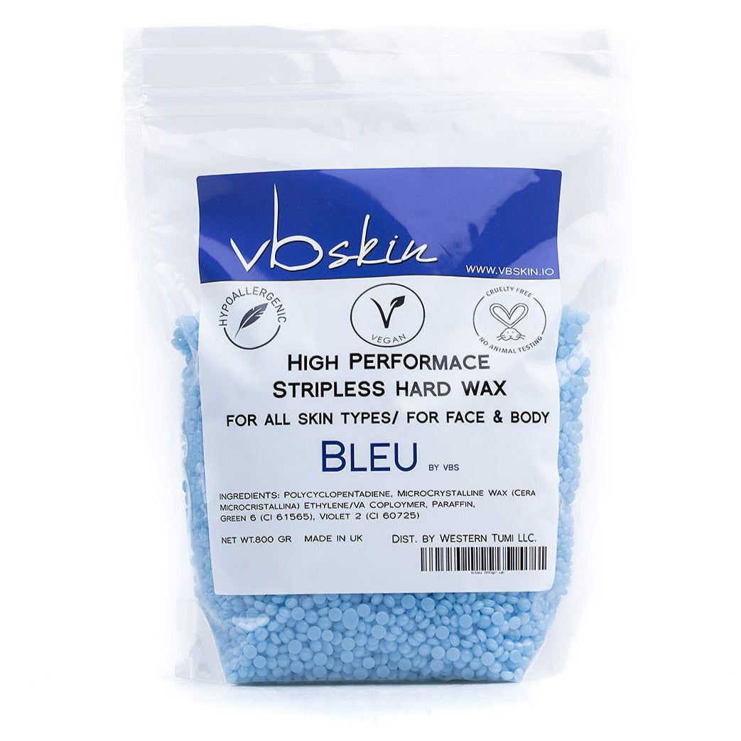 blue hard wax beads by VB Skin